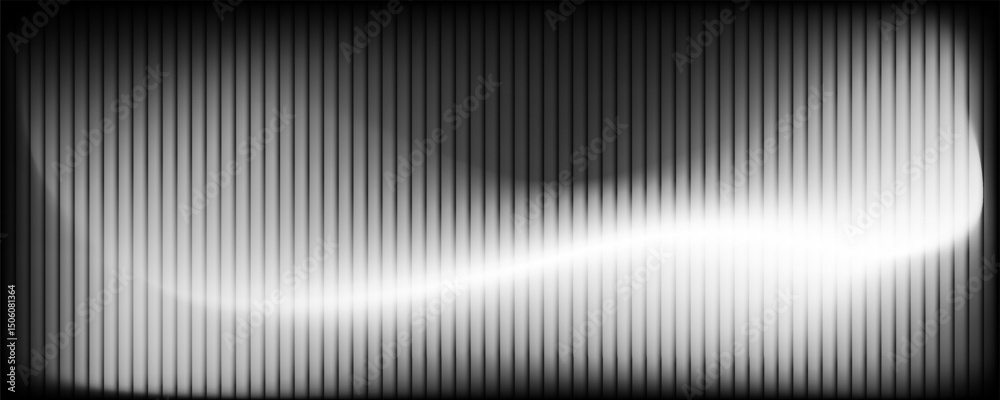 Modern abstract background with vertical lines, soft gradient in black and white tones. Smooth and flowing aesthetic, fractal glass gradient background