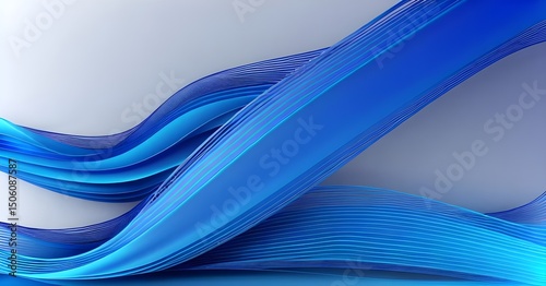 Metallic polygon wave background with clean  space for web banners or infographics.
