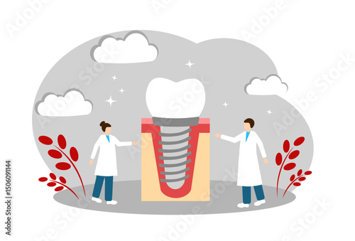 Dental implant. Dental prosthetics. Dentist