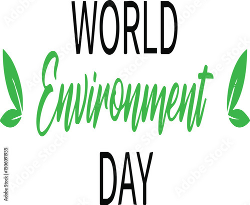 World environment day typography, a vector illustration perfect for holiday tourism