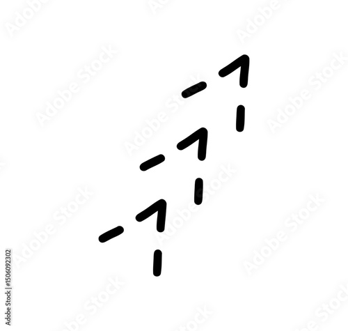 arrows dashed vector