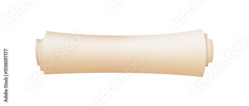 3d diploma scroll icon. Vintage roll paper. Graduation education