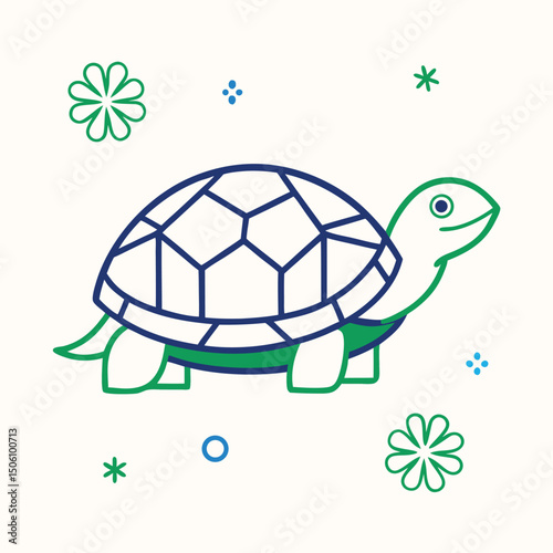 turtle on a white background