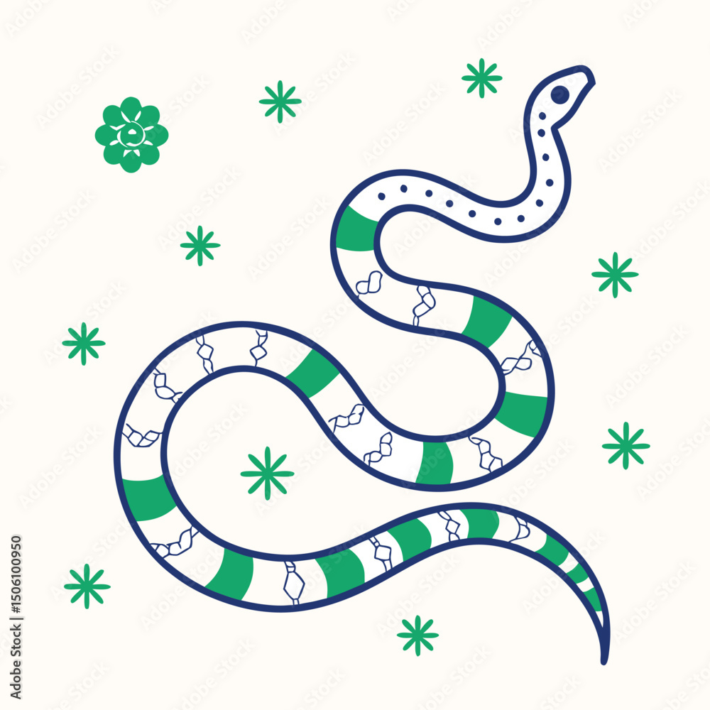 Obraz premium new year snake