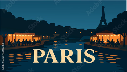 Paris Cafe Ambience with Outdoor Seating.eps