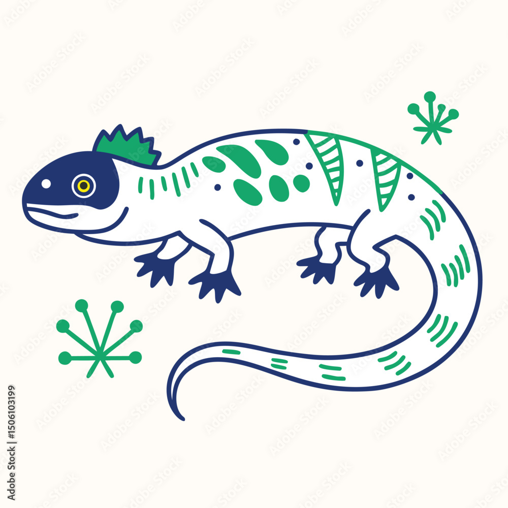 Fototapeta premium chameleon on a branch