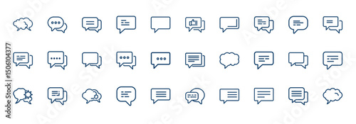 collection speech bubble icons distinct design purpose for communication