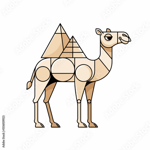 Geometric Camel: Egyptian Desert Icon
