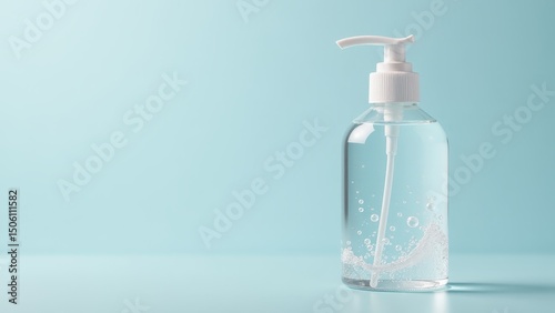 plastic bottle with liquid soap