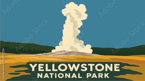 Geysers of Yellowstone National Park in Action