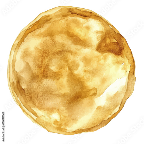 Gold Medal, watercolor illustration vector, high quality, isolated on a white background.