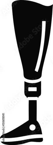prosthetic leg vector icon