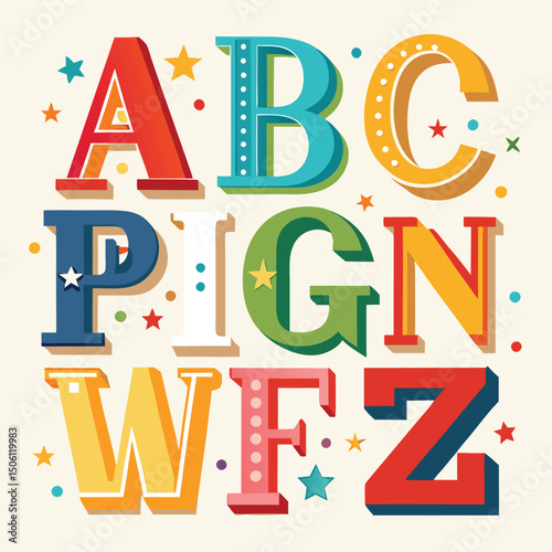 Colorful Alphabet Display (1)