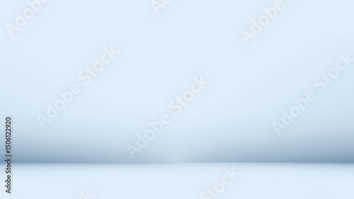 Blue Minimal Studio Room with Limbo Lighting – 3D Vector Scene for Product Display, Mockup Stage, and Modern Presentation Background
