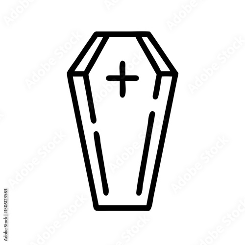 Coffin with cross icon svg

