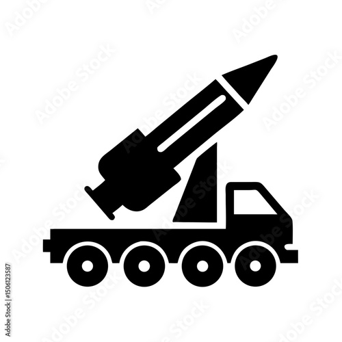 Missile launcher icon vector PNG