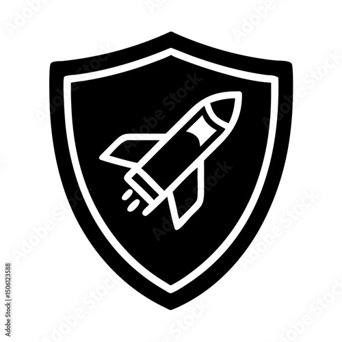  Missile defense shield icon vector PNG