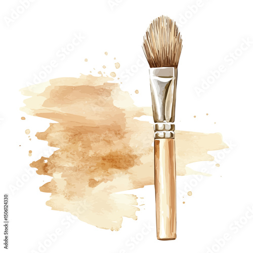 Foundation, watercolor vector, high quality, isolated on a white background.