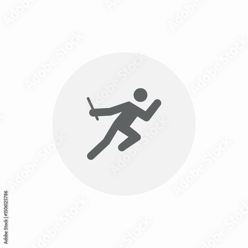 relay race icon sign vector