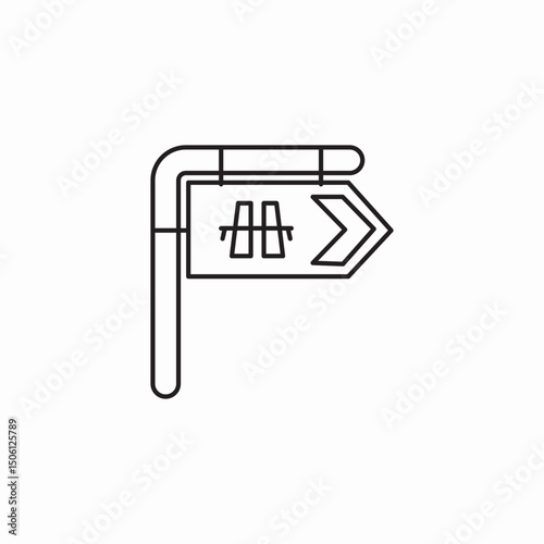 road barrier icon sign vector