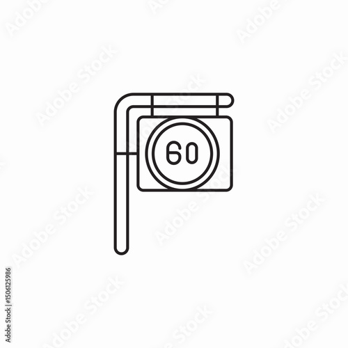 road speed icon sign vector