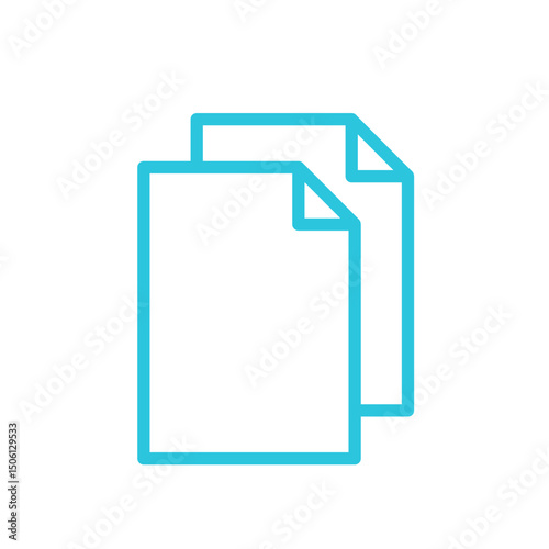 Duplicate icon. Isolated on white background. From blue icon set