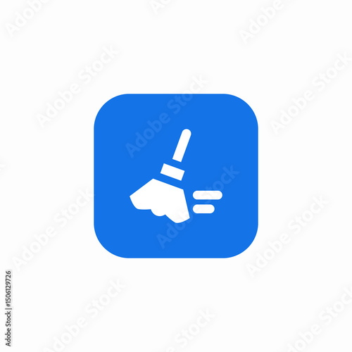 broom cleaning icon sign vector