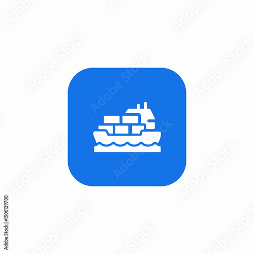 cargo ship icon sign vector