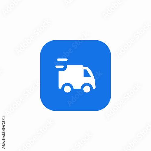 fast van icon sign vector