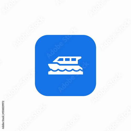ferry route icon sign vector