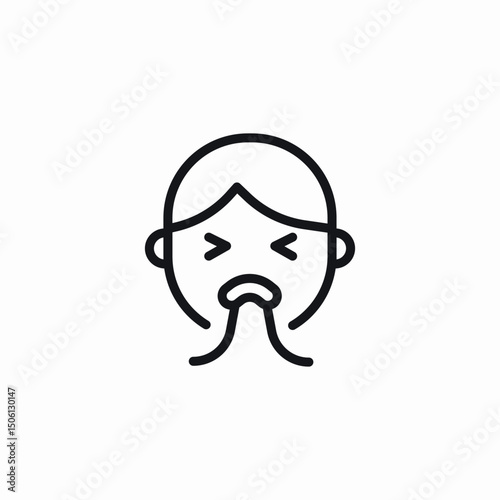 illness feeling icon sign vector