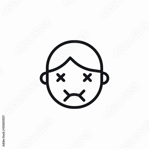 illness symptoms icon sign vector