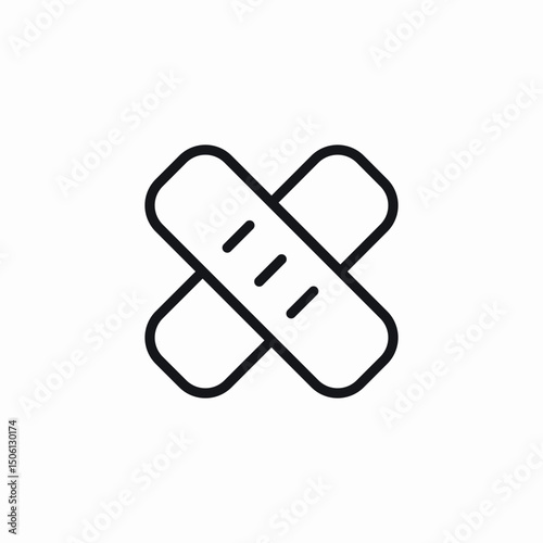 injury plasters icon sign vector