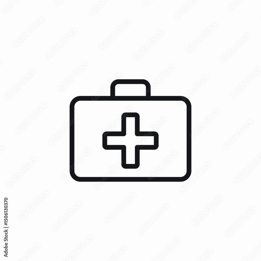 Fototapeta premium medical toolcase icon sign vector