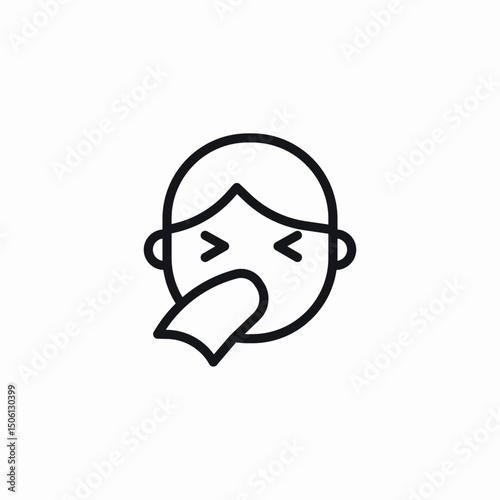 nasal irritation icon sign vector