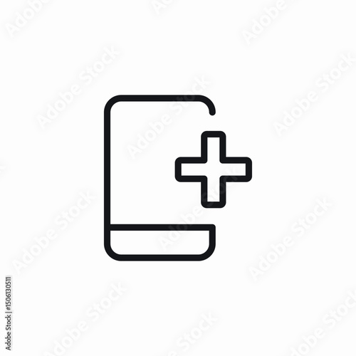 smartphone medical application icon sign vector