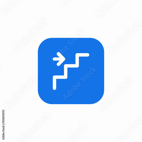 staircase location icon sign vector
