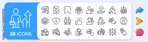 Lungs, User info and Outsource work line icons. Interest rate, AI generate, Inflation icons. Pack of Identity confirmed, Wash hands, Inflation icon. Vector