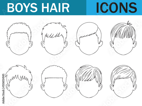 Boys' Haircuts Set - Various Hair Styles and Haircuts for Kids