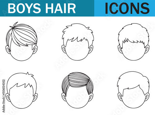 Hand-drawn Hairstyles for Boys - Different Haircut Styles in Sketch Form