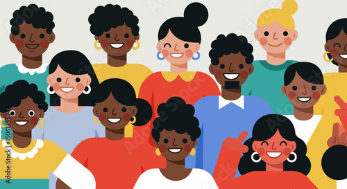Diverse Group of Smiling People Celebrating Unity and Inclusion