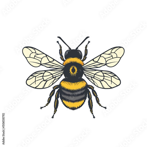 A cute of Bee vector illustration