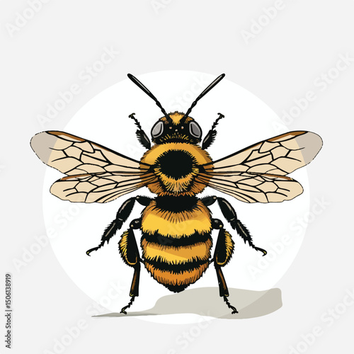 A cute of Bee vector illustration