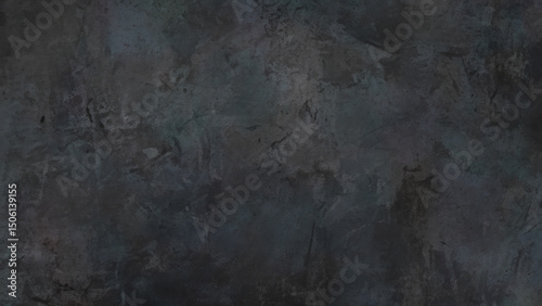 Dark Moody Grunge Wall Texture with Subtle Blue and Green Undertones