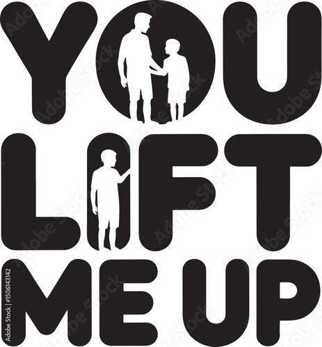 Father and son together representing support and encouragement for a better life