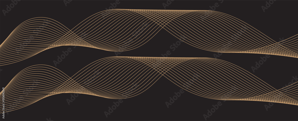 Abstract background design modern black and gold geometric elements vector illustration. eps 10