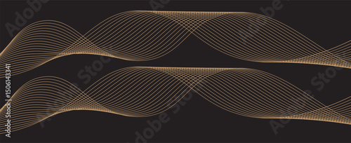 Abstract background design modern black and gold geometric elements vector illustration. eps 10