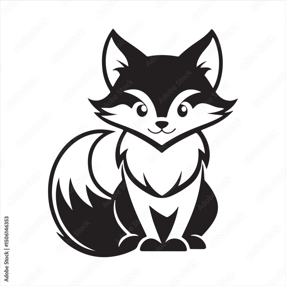 Fototapeta premium red fox vector art illustration