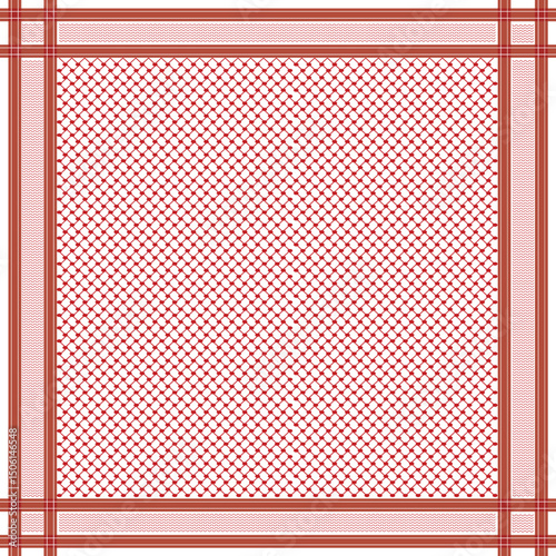 Ghutrah also known as Keffiyeh or Shmag along with the agal and skull cap. These items of clothing are usually worn by men as a traditional head-dress in Arab Countries.