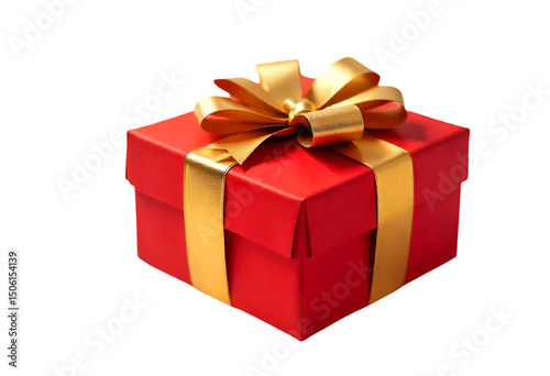 Christmas gift isolated on transparent background . 
